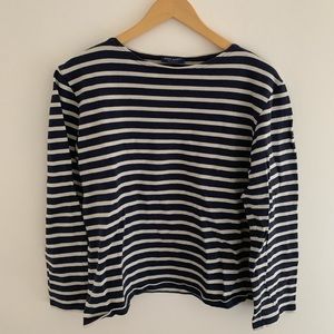 Saint James Navy and White long sleeve shirt